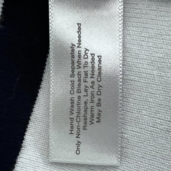 Boston Proper Pullover Sweater Top Sz M Multicolor Stripe Knit 3/4 Sleeve Preppy - Picture 7 of 9